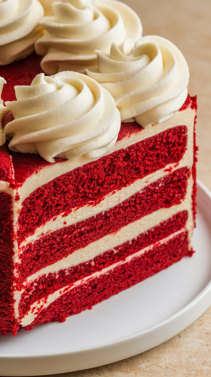 Red Velvet Cheesecake with Cream Cheese Frosting
