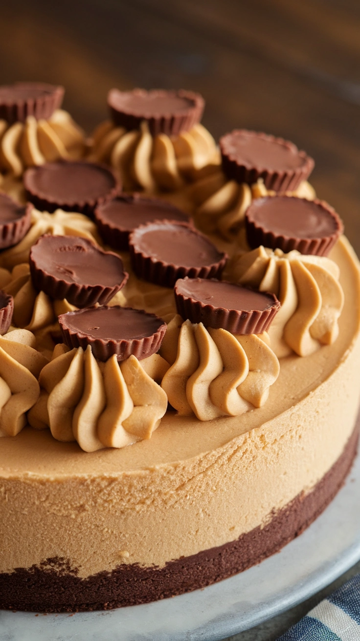 Reese&rsquo;s No Bake Cheesecake