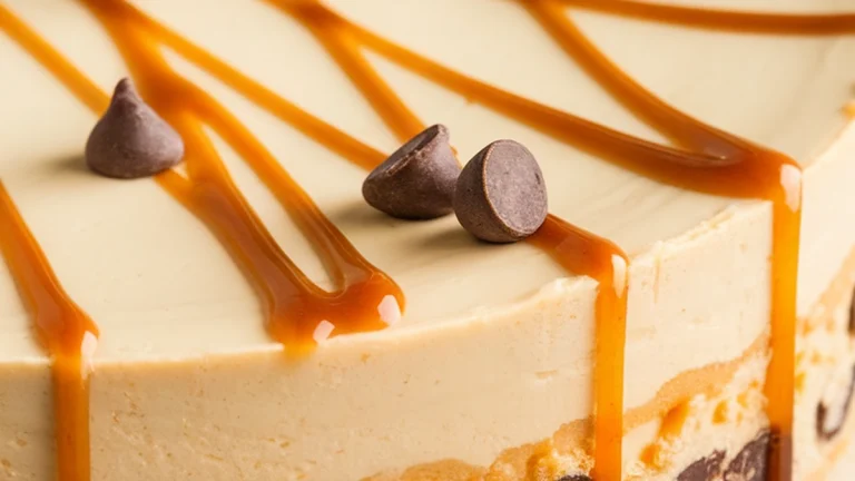 Salted Caramel Cookie Dough Cheesecake - Featured
