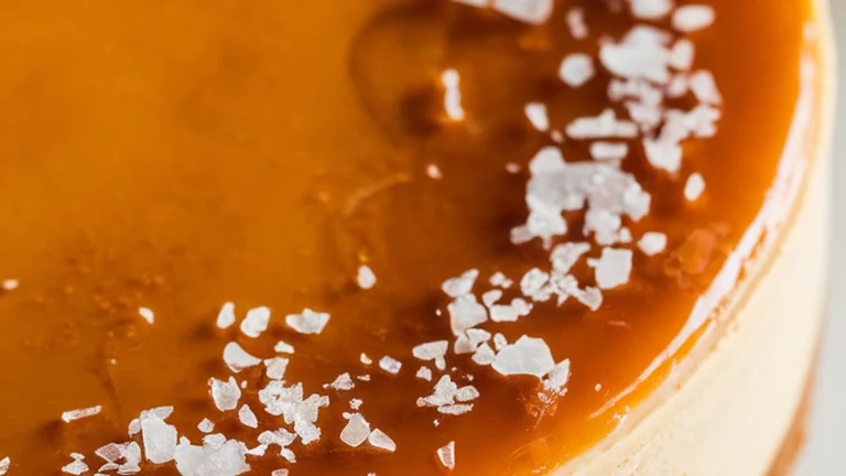 Salted Caramel Cottage Cheese Cheesecake (high protein) - Featured