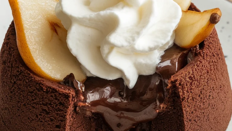 Semisweet Chocolate and Pear Bake - Featured