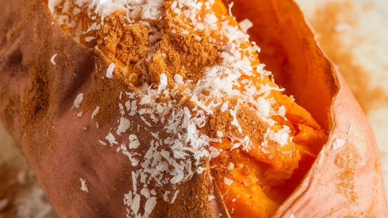Sweet Potato with Coconut and Cinnamon - Featured
