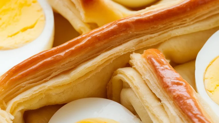 Sweet Wheat Pastry with Hard Boiled Eggs - Featured