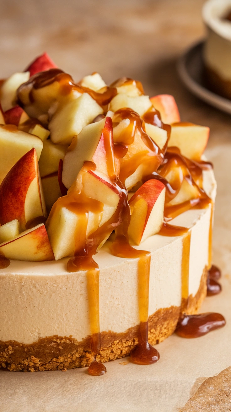 No-Bake Caramel Apple Cheesecake