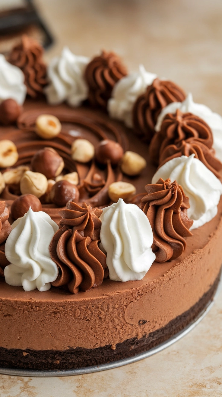 No-Bake Ferrero Rocher Cheesecake