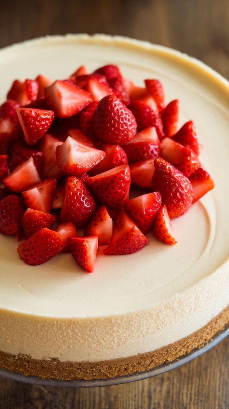 Traditional Vanilla Cheesecake with Graham Cracker Crust