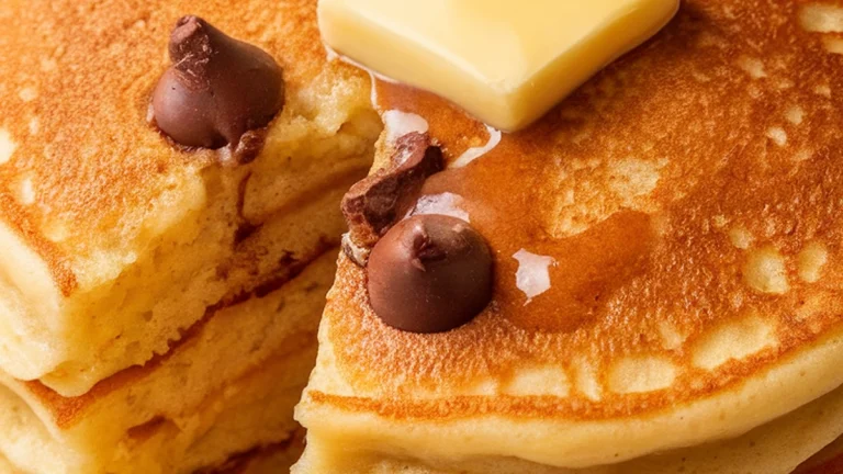 Vanilla Chocolate Chip Pancakes - Featured