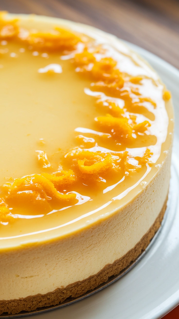Vanilla Orange Cheesecake with Orange Glaze