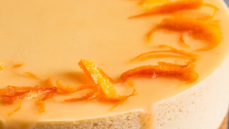 Vanilla Orange Cheesecake with Orange Glaze - Featured