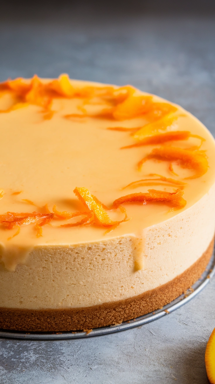 Vanilla Orange Cheesecake with Orange Glaze