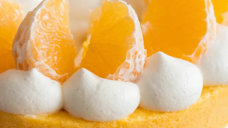 Yellow Cake with Mandarin Oranges and Pineapple Whipped Topping - Featured