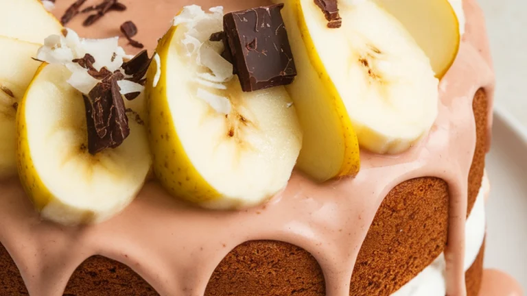 Banana and Pear Cake (Vegan) - Featured