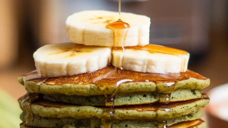 Banana Spirulina Pancakes - Featured