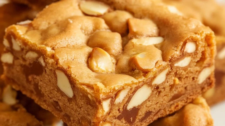 Almond Toffee Blondies - Featured