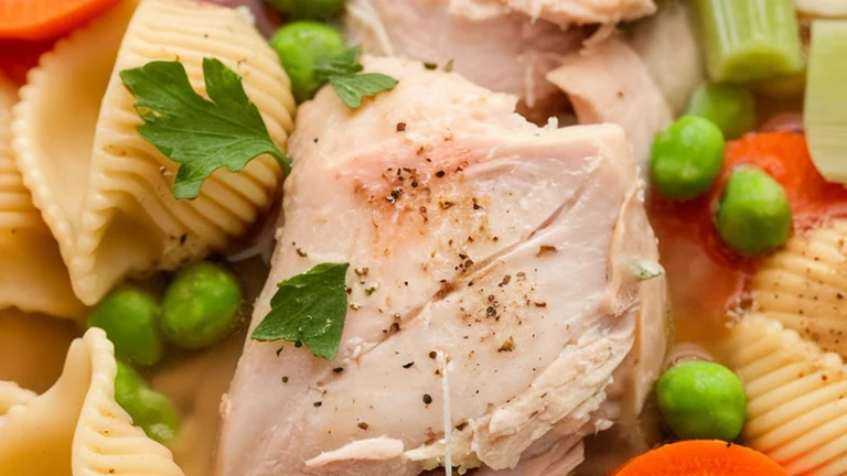 Chicken Soup with Pasta - Featured
