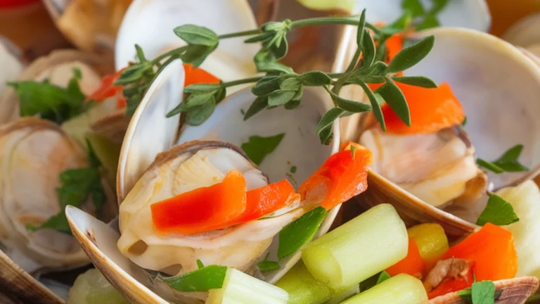 Clams Steamed in Aluminum Foil - Featured