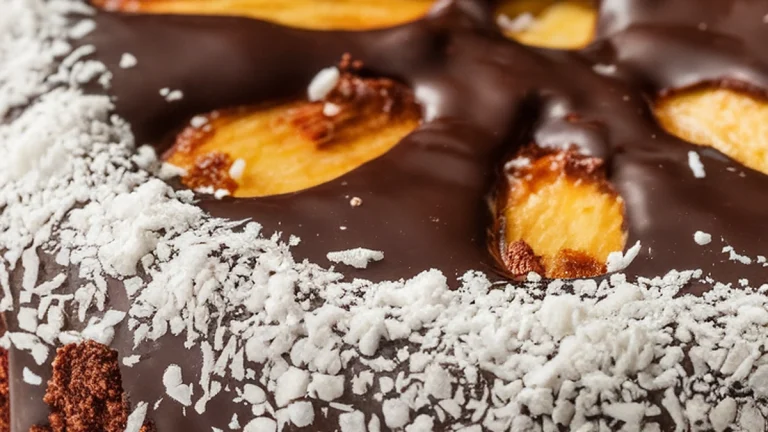 Chocolate Cake with Coconut Topping (Vegan) - Featured