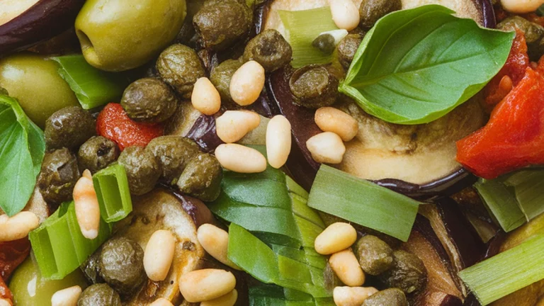 Caponata (Sicilian Eggplant and Vegetables) - Featured