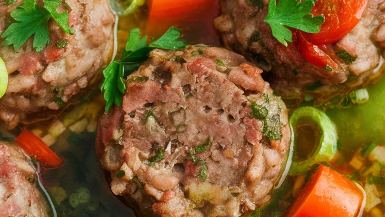 Bulgarian Meatball Soup (Supa Topcheta) - Featured