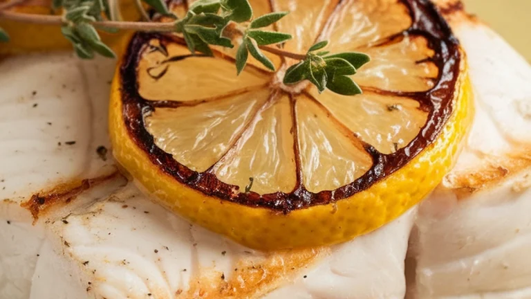 Baked Lemon Thyme Halibut - Featured