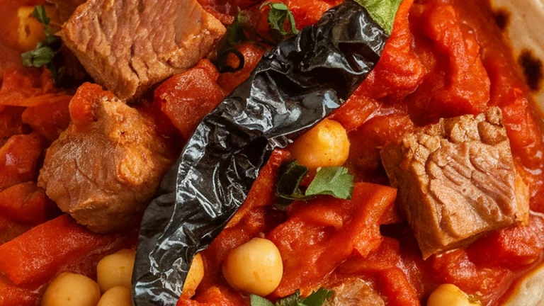 Algerian Chakhchoukha (Vegetable and Flatbread Stew) - Featured