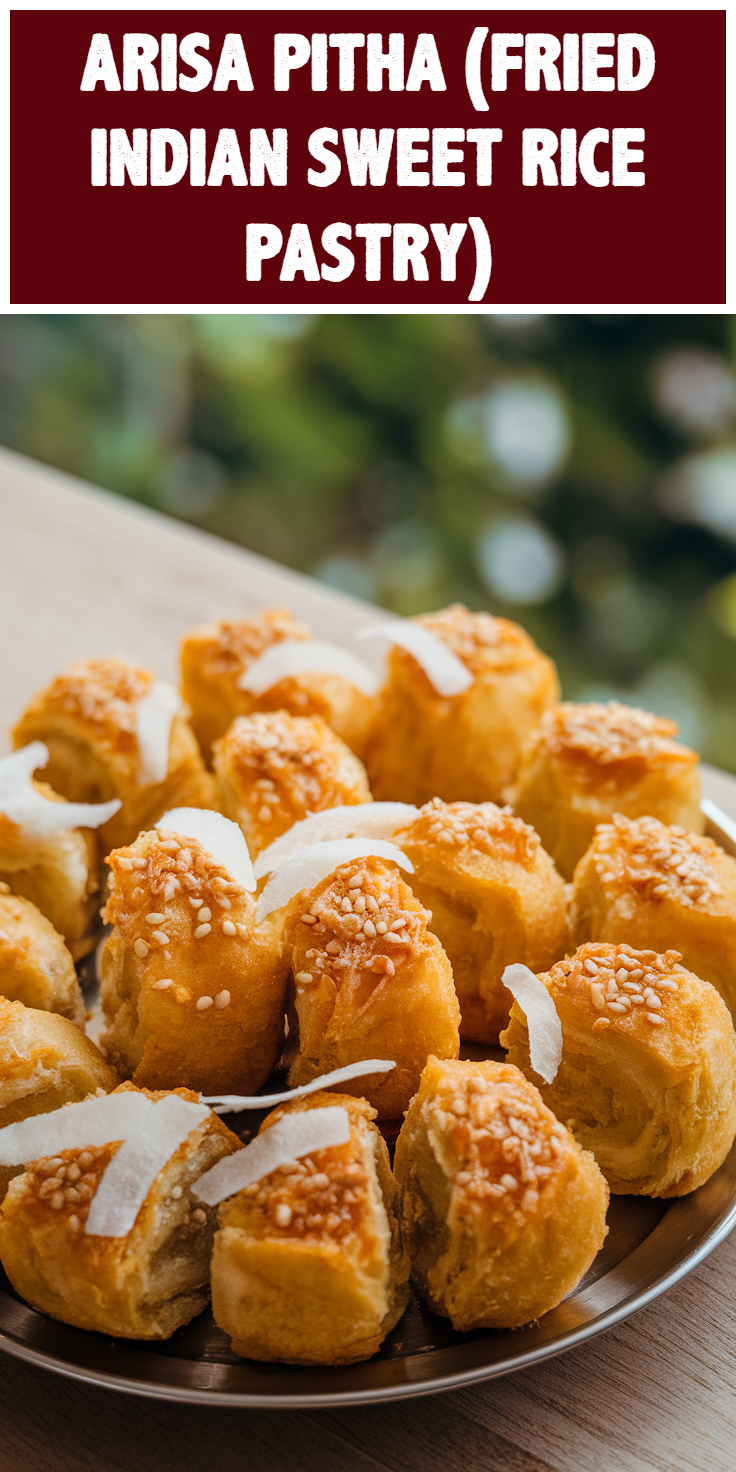 Pastry With Rice Arisa Pitha (Fried Indian Sweet Rice Pastry)